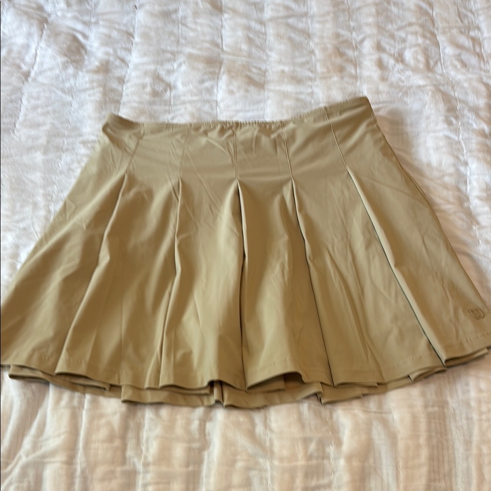 Wilson Classic Pleated Tennis Skirt — Tan